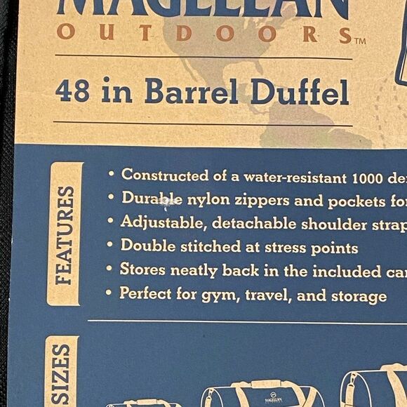 MAGELLAN - POUCH ONLY !! ATTACHES TO 48” BARREL DUFFEL - SIZE XXL - NWT - S5 - Picture 4 of 9